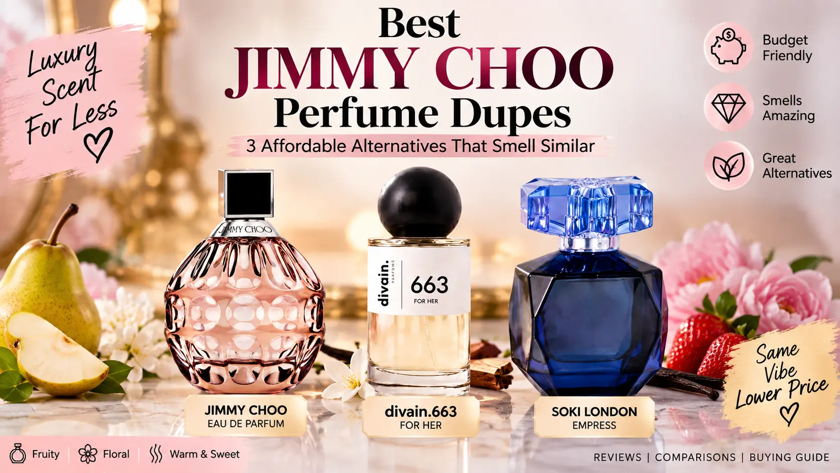 Jimmy Choo perfume and affordable perfume alternatives comparison