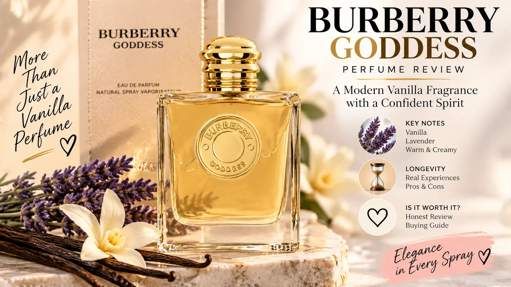 Burberry Goddess perfume review with vanilla and lavender